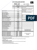 Price List: Toyota Faisalabad Motors