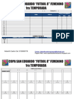 Planilla de Inscripcion Del Torneo 2016