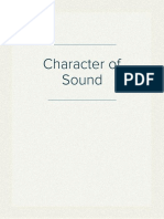 Character of Sound