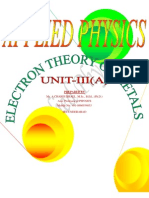 Electron Theory of Metals by Mr. CHARIS ISRAEL ANCHA