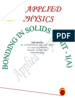 APPLIED PHYSICS Bonding in Solids by CHARIS ISRAEL ANCHA