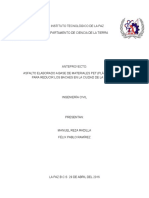 Anteproyecto: Asfalto Elaborado A Base de Materiales Pet (Plástico Común) para Reducir Los Baches en La Ciudad de La Paz Bcs.