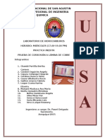 Prueba de Corrosión A Lámina de Cobre