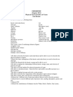 Chemistry Chapter 10/11 Physical Characteristics of Gases Test Review