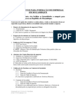 Registo de Empresas Na República de Moçambique (Sociedade Por Quotas)