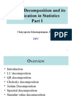 Matrix Decomposition and Its Application Part I