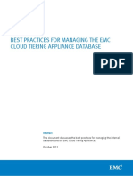 Best Practices For Managing The Emc Cloud Tiering Appliance Database