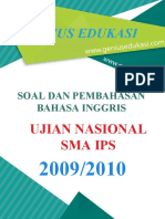 Soal Dan Pembahasan UN Bahasa Inggris SMA IPS 2009-2010