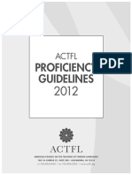 Actfl Proficiency Guidelines 1