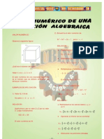 Valor Numerico de Una Expresion Algebraica