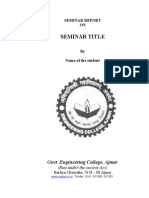 Seminar Report Format