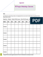 RTI Progress Monitoring-Classroom: Appendix D