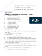 Ingredients (Measuring Cup Used, 1 Cup 250 ML)