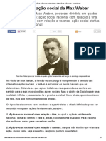 A Definição de Ação Social de Max Weber