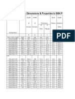 Section Properties of Ub