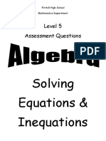 n5 Algebra Solving Equations Inequations Ppqs