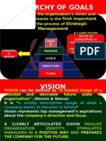 Hierarchy of Goals: First Important Task Strategic Management