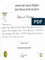 Diploma Da PUC Rio de Janeiro