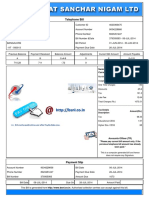 Telephone Bill: Summary of Current Charges Amount (RS.)