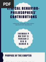 Ethical Behavior-Philosophers' Contributions