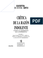 Boaventuradesousasantos Critica de La Razon Indolente