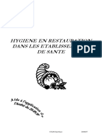 Hygiène Et Restauration Dans Les Établissements de Santé