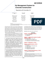 Quality Management System For Concrete Construction: ACI 121R-04