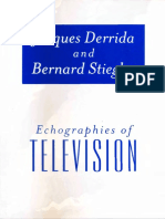 Jacques Derrida Echographies of Television Filmed Interviews 2