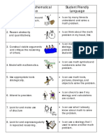 Standard For Mathematical Practice Student Friendly Language