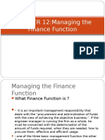 Chapter 12 Managing The Finance Function