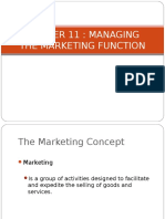 Chapter 11 Managing The Marketing Function