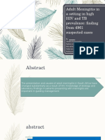 Adult Meningitis in A Setting in High Hiv and TB Prevalence: Finding From 4961 Suspected Cases