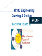 MECH 313 Engineering Drawing & Design: Lectures 12 and 13