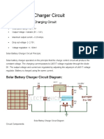 Solar Battery Charger Circuit