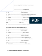 Write The Sentences Using PAST SIMPLE All The Verbs Are Regular