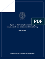 Report On The Georgetown University Sexual Assault and Misconduct Climate Survey