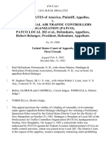 United States v. Professional Air Traffic Controllers Organization (Patco), Patco Local 202, Robert Belanger, President, 678 F.2d 1, 1st Cir. (1982)