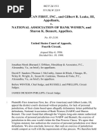 First American First, Inc., and Gilbert R. Leake, III v. National Association of Bank Women, and Sharon K. Bennett, 802 F.2d 1511, 1st Cir. (1986)