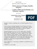 Town of Norfolk and Town of Walpole v. United States Army Corps of Engineers, 968 F.2d 1438, 1st Cir. (1992)