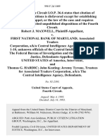 Robert J. Maxwell v. First National Bank of Maryland Associated Traders Corporation, A/K/A Central Intelligence Agency John Does 1-10, Unknown Officials of the Central Intelligence Agency, the Federal Bureau of Investigation and the Department of Justice, United States of America, Intervenor, and Thomas G. Hardic John Keating Jeremy Tyrone, Trustees for Associated Traders Corporation, A/K/A the Central Intelligence Agency, 998 F.2d 1009, 1st Cir. (1993)