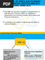 Recovery of Debts Due To Banks and Financial