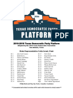 Texas Democratic Party 2016 Platform