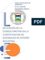 Aplicación de La Conductimetría en La Cuantificación de Sustancias de Interés Industrial