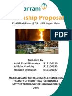 Internship Proposal Pt. Antam (Persero) Tbk. Ubpp Logam Mulia