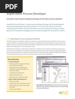 Aspen Batch Process Developer Datasheet PDF