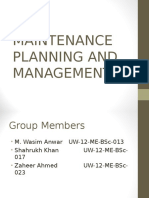 Maintenance Planning and Scheduling1