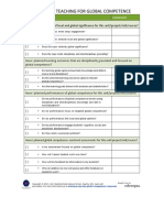 Checklist For Teaching For Global Competency