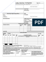 Bill of Lading - Short Form - Not Negotiable: Bar Code Space