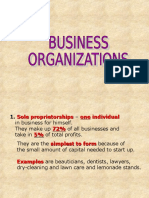 Forms of Business Organizations