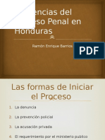 Audiencias Del Proceso Penal en Honduras